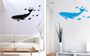 whale wall decals stickers appliques murals blue killer large