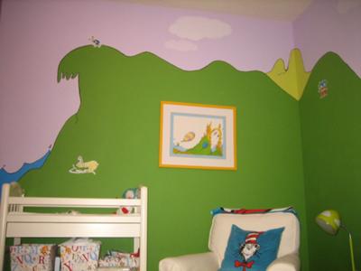 Baby Seuss Nursery Wall Mural 