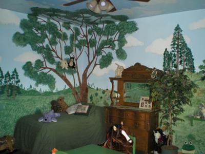 A Cozy Corner in our Baby's Woodland Wonderland Nursery Theme