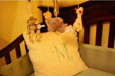 M J's Personalized Pillow and Crib Mobile