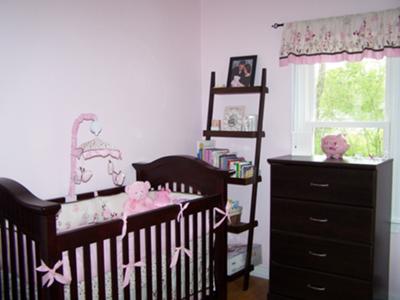 Pink and Brown Butterfly Meadow Nursery Design