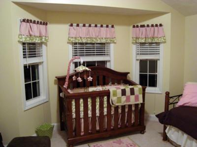 Brown PInk and Green Baby Girls Nursery Theme Decor