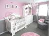 Pretty Pink and Gray Princess Nursery Room for a Baby Girl
