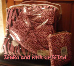 pink and brown zebra leopard cheetah print bedding