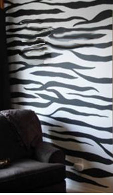 zebra print bedroom wall painting stripes decorations decor teen girl tween decorating ideas