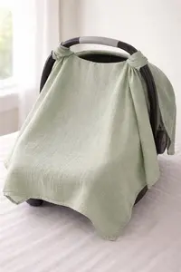 DIY baby car seat cover made with breathable fabric