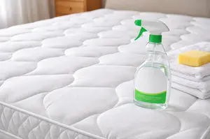 clean mattress after stain removal with safe mattress stain remover