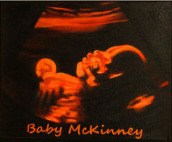 personalized hand painted painting baby ultrasound painting wall hanging art artwork