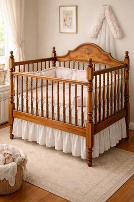 Vintage 1980s Williamsburg baby crib 