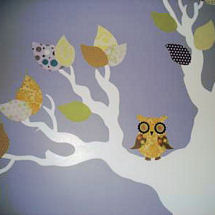 Neutral Owl Baby Nursery Room Decor Ideas in Lavender Purple