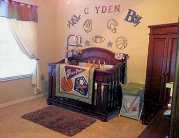 sports themed crib bedding