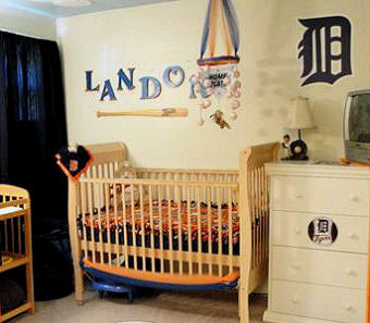 vintage baseball nursery bedding