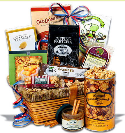 Gourmet gift basket suitable for any special occasion.