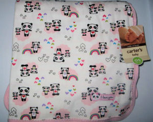 Carters fleece panda baby receiving blanket