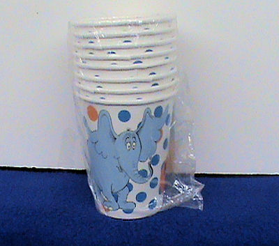 Dr Seuss Horton Hears a Who Baby Shower or Kids' Birthday Party Cups