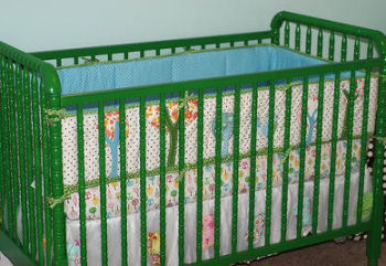 John Deere Baby Crib Painted Green Perfect for a John Deere Theme Nursery