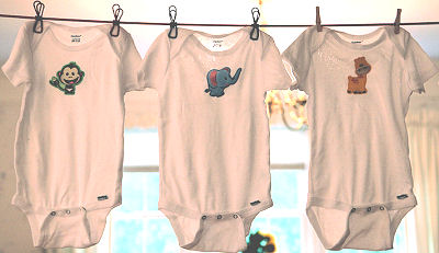 Baby Onesie Clothesline for the Shower
