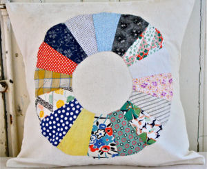 Large vintage heirloom quilt pillow