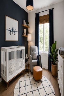 Modern Baby Boy Nursery Decor in Aqua, Gray, Lime Green, Light Blue and White