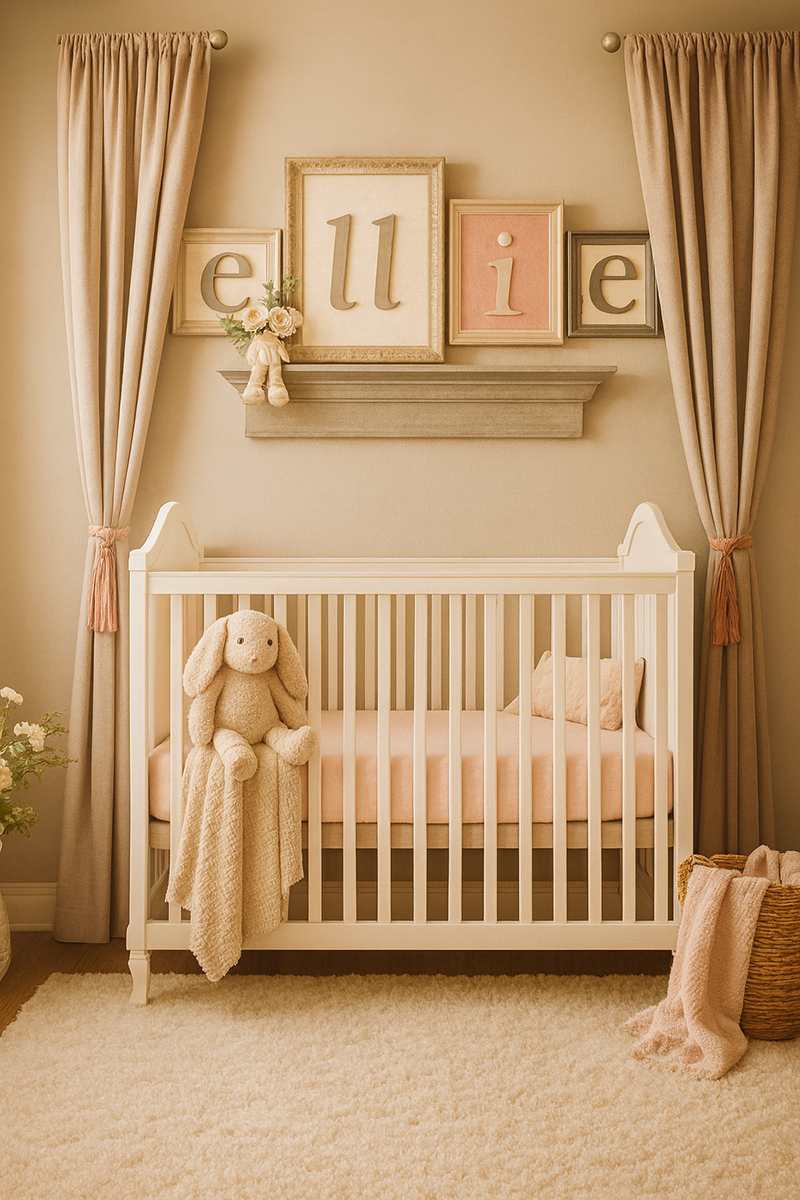 neutral vintage baby girl nursery decorating ideas