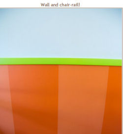 orange stripes wall nursery painting technique lime green baby blue