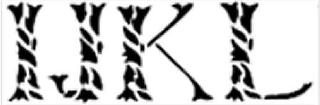 Leaf alphabet font letters stencil pattern