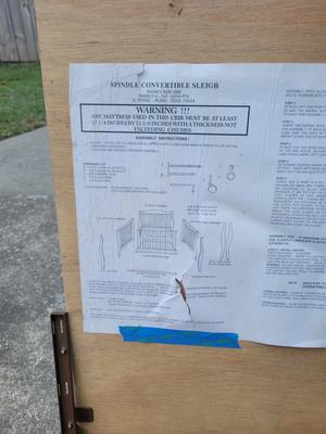 Assembly Directions for a Spindle Convertible Sleigh Crib