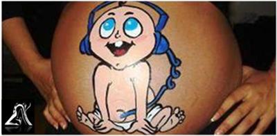 35 Weeks Pregnant Belly Art