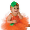Orange pumpkin baby girl ballerina tutu costume ideas for Trick or Treat Halloween