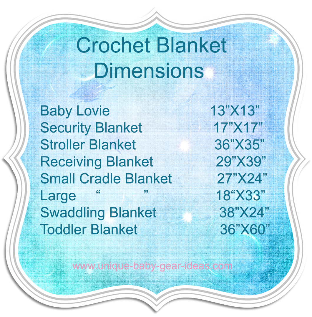 Handmade Baby Blanket Size Chart