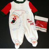 baby first christmas clothes outfits outfit santa claus sleeper footed