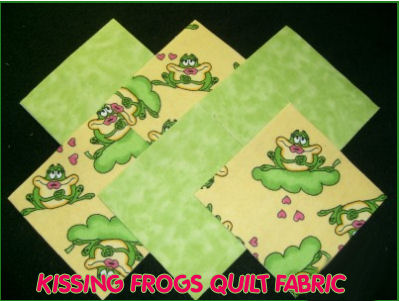 baby frog print quilt quilting cotton flannel fabric fabrics prince princess