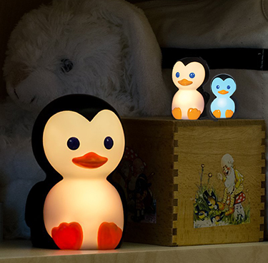 Baby penguin nursery night light that changes colors