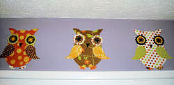 baby owl nursery wall border