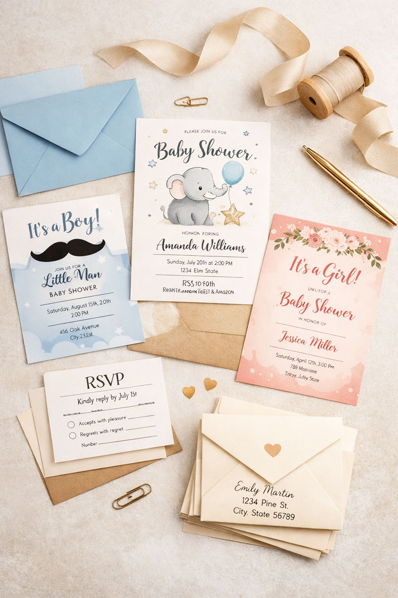 Creative baby shower invitations for every theme