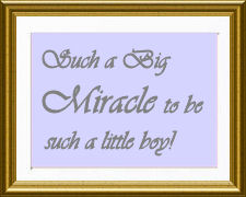 Sweet inspirational baby boy Christian miracle quote