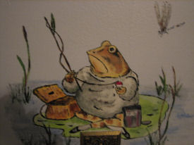 Jeremy Fisher the frog character in Beatrix Potter books