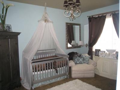 Baby Brandon's Blue and Brown Nursery Decor