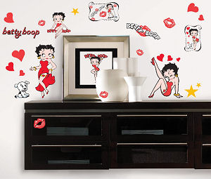 Baby Betty Boop Wall Stickers and Decals for Kids' Bedrooms the baby's nursery room and automobiles