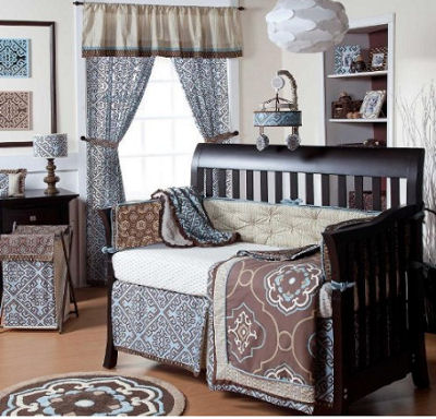 baby boy nursery blue and brown