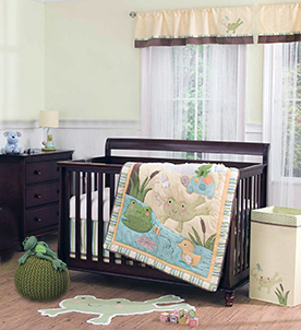Frog pond bug baby nursery theme ideas for boys or girls