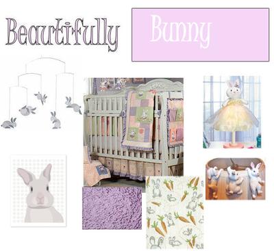 Bunny Baby Nursery Theme Design Inspiration Board
