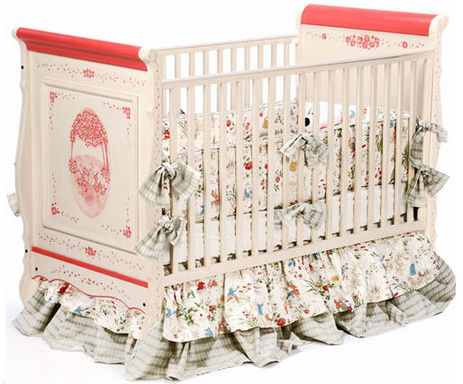 custom painted bunny rabbit baby crib elegant unique designer