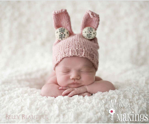 Free Baby Girl Hat Knitting Pattern With A Ribbon On The Side