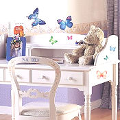 Butterflies baby nursery wall stickers and decals for a butterfly theme girls room