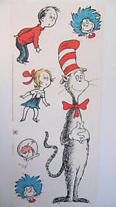 cat in the hat dr seuss wall decals art stickers clings quotes