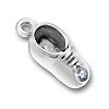 sterling silver mothers bracelet baby shoe charms