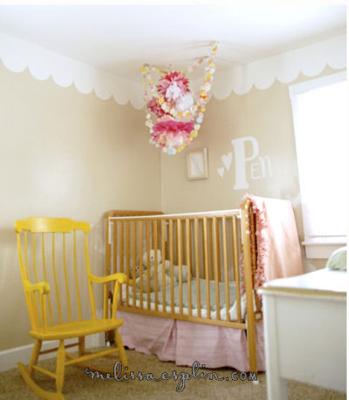 Chic Baby Girl Pink and Yellow Nursery