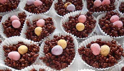 Easter baby shower chocolate egg nests chow mein noodles recipe