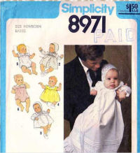 Butterick 4052 Infant Christening Gown, Jumpsuit, Bonnet Pattern